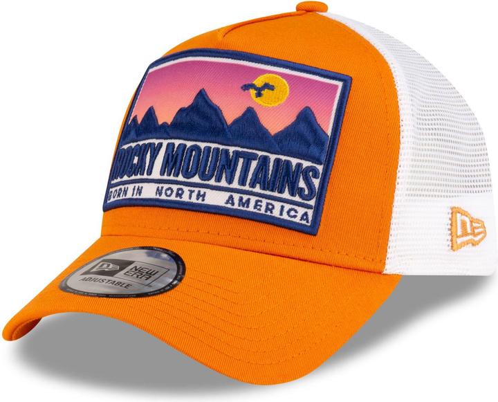 Actual product image New Era 9Forty A-Frame Trucker Cap - Rocky Mountains Orange (One size)