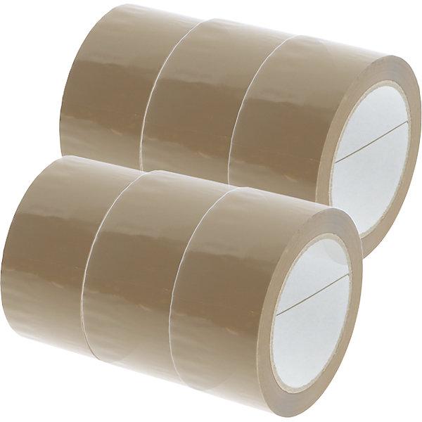 Immagine prodotto kaiserkraft Nastro da imballaggio in PP Low-Noise, caucciù naturale, conf. da 6 rotoli (50 mm)