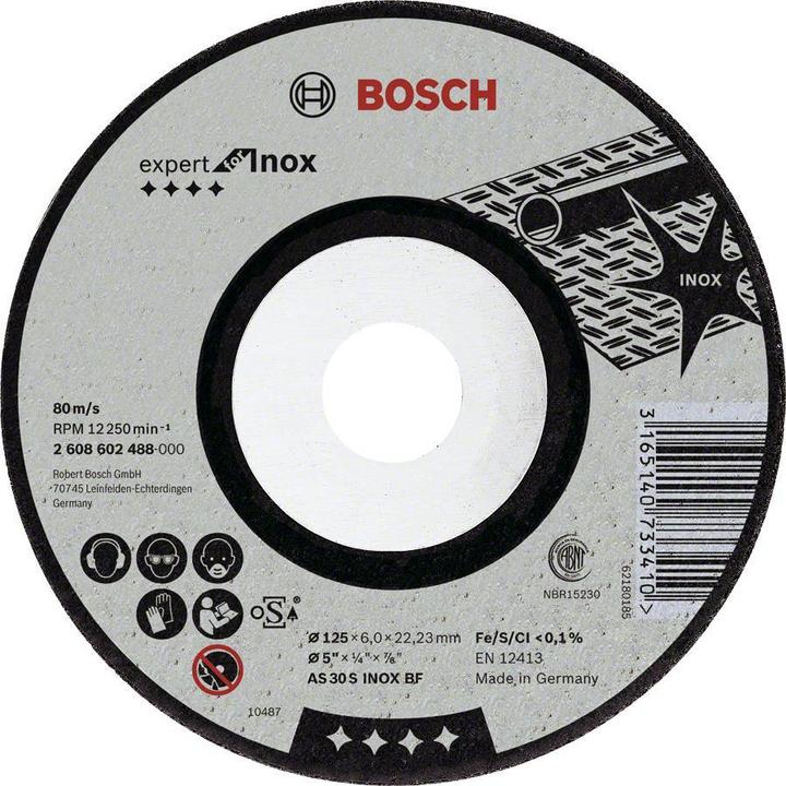 Bosch Professional Zubehör PRO Stainless Steel and Metal grinding disc, 76 x 4 x 10 mm