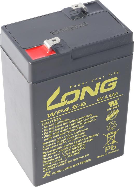 Image du produit Kung Long Akku WP4.5-6 mit Faston 4,8mm Steckkontakt (6 V, 4.50 Ah)