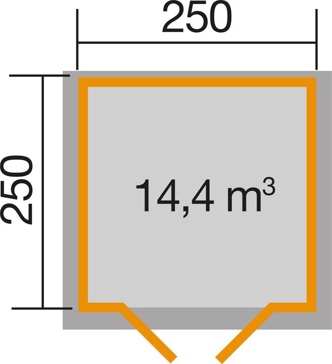 Actual product image Weka Holzbau Garden Shed Premium28 DT, 250 x 250