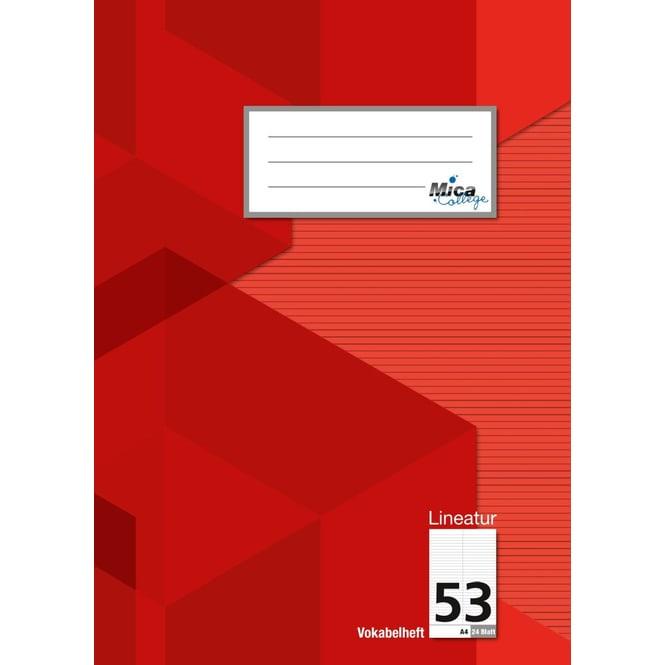 Produktbild MICA College Vokabelheft - DIN A4 - Lineatur 53 - 2 Spalten - 24 Blatt (A4)