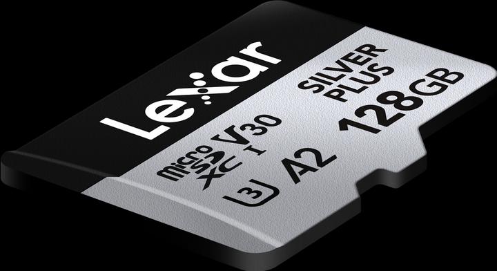 Actual product image Lexar Professional Silver Plus (128 GB, microSDXC, U3, UHS-I)