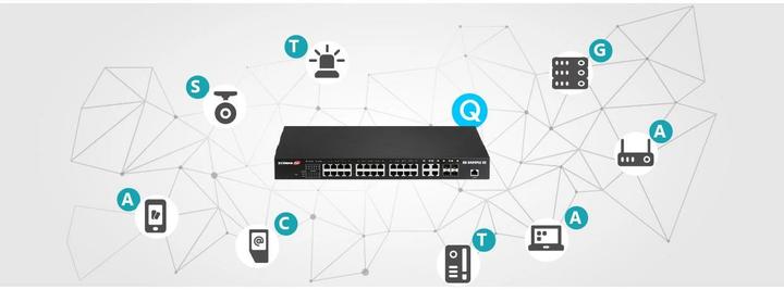 Actual product image Edimax Pro PoE+ Switch GS-5424PLC V2 28 Port (28 Ports)