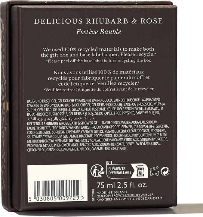 Image du produit Molton Brown Bath Body Del Rhub & R Festive Bauble 75 ml (Set soin capillaire)