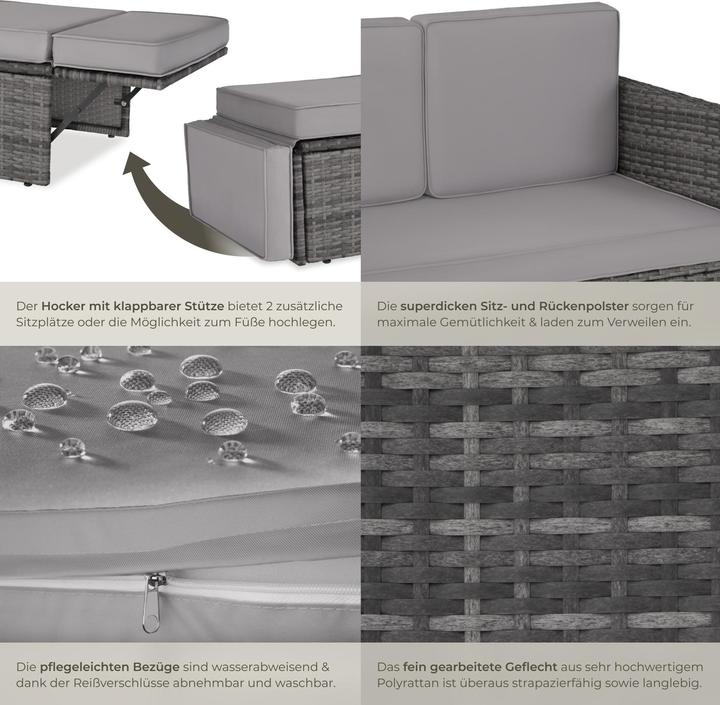 Actual product image tectake Rattan sofa Corfu, variant 2