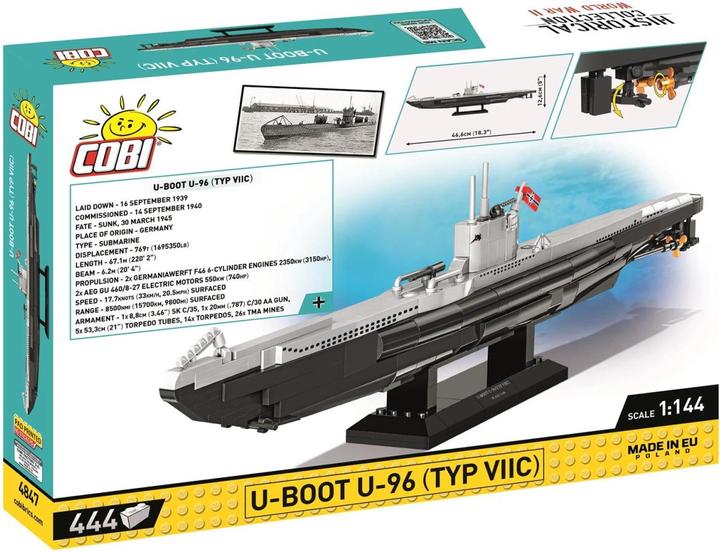 Image du produit Cobi U-Boot U-96 (Typ VIIC)