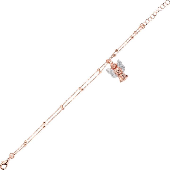 Immagine prodotto Ottaviani Bracciale in bronzo oro rosa con glitter argento