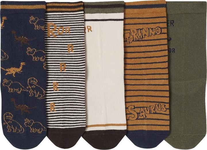 Actual product image Vertbaudet 5-pack of boys' socks with dinosaurs Oeko-Tex (5-pack, 27, 30)