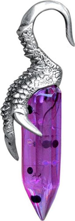Produktbild Star Piercing Ohrgewicht silber Drachenklaue mit violettem Epoxy (Organisch, Messing)