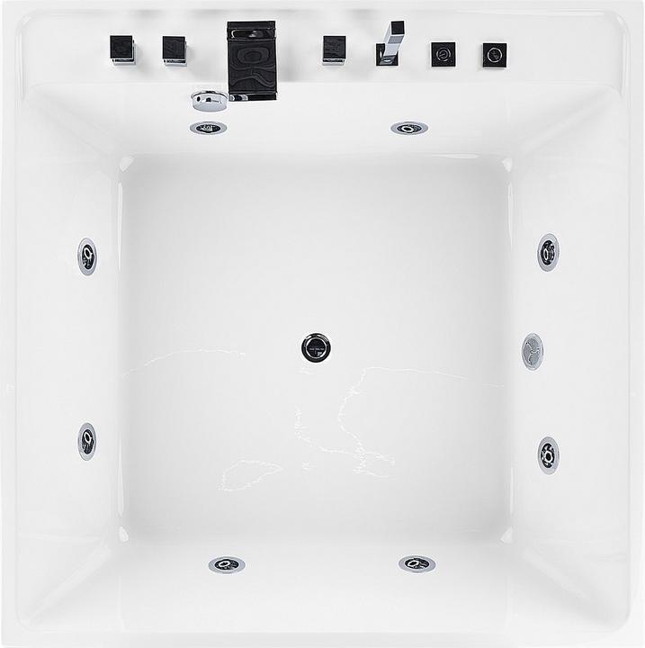 Produktbild Beliani Whirlpool Badewanne freistehend weiss quadratisch 130 x 130 cm TAHUA (339 l, 130 cm, 130 cm)