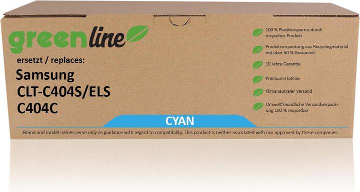 Actual product image Inkadoo Toner greenline replaces Samsung CLT-C 404 S/ELS toner, cyan Cyan (C)