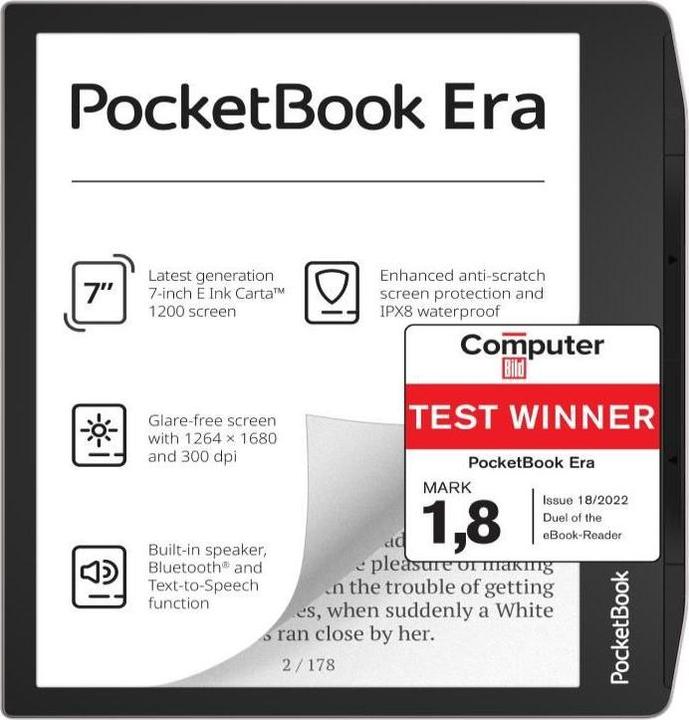 Produktbild PocketBook Era (7", 16 GB, Stardust Silver)