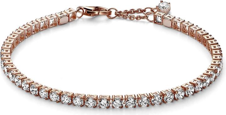 Pandora Funkelndes Tennisarmband (20 cm, Metall, rosevergoldet)