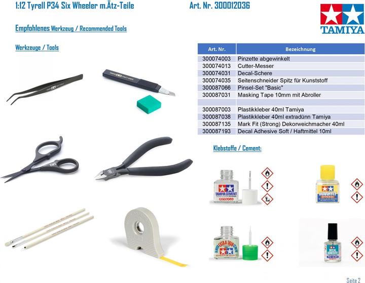 Actual product image Tamiya Tyrrell P34 Six Wheeler (with PE Parts)