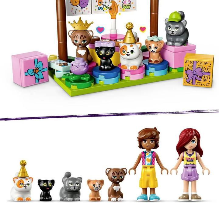 Productafbeelding LEGO FRIENDS katten verjaardagsfeestje & boomhut (42666, LEGO Vrienden)
