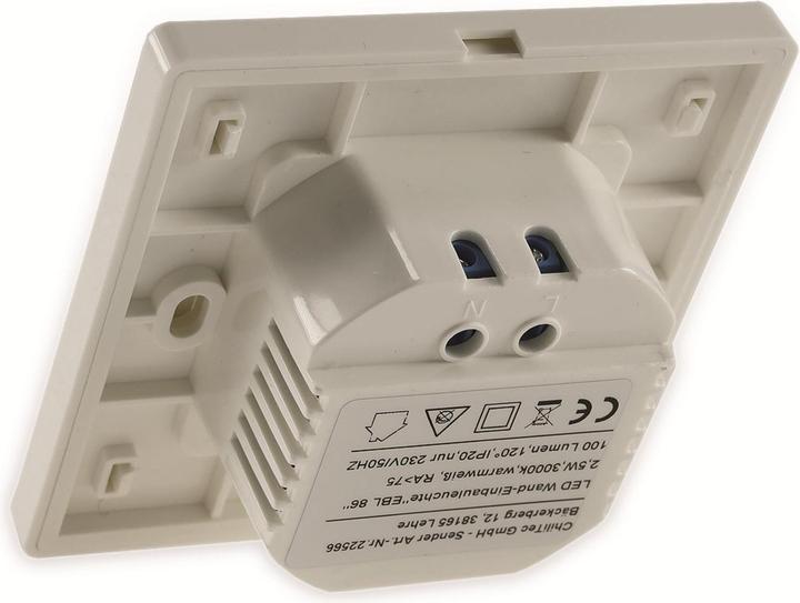 Produktbild Chilitec LED-Einbauleuchte EBL 86, 2,5 W, 3000 K, warmweiss, Rahmen silber