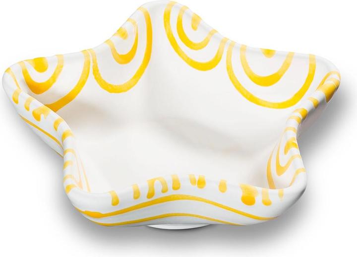 Produktbild Gmundner Keramik Gelbgeflammt, Sternschale (L: 14cm)