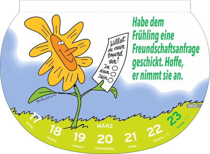 Actual product image Heye Picture Calendar Silly Sayings (21 x 29 cm, Hardcover, German)