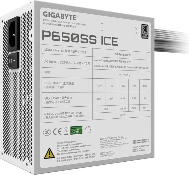 Produktbild Gigabyte Netzteil P650SS ICE 650Watt (650 W)