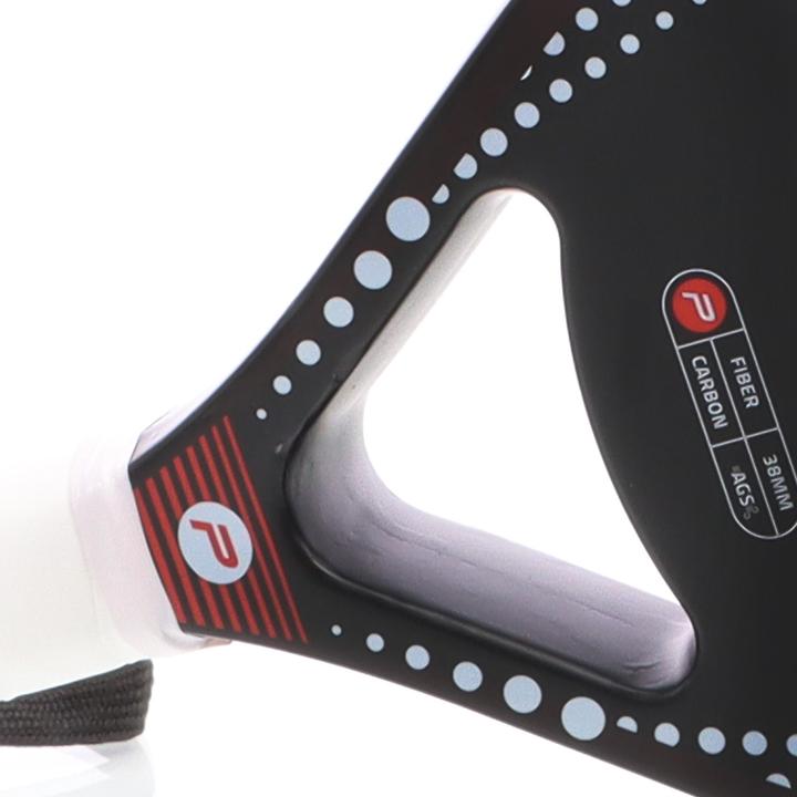Actual product image Luxtri Padel Racket Jugador Teardrop Shape Black Red 360g Fibreglass EVA Padel Tennis