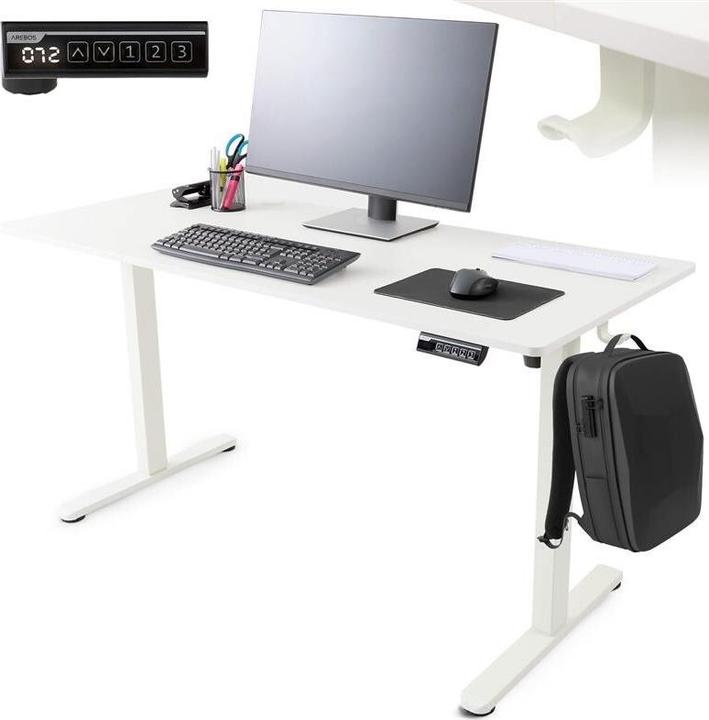 Actual product image Arebos Höhenverstellbarer Schreibtisch (120 x 60 x 72 cm)