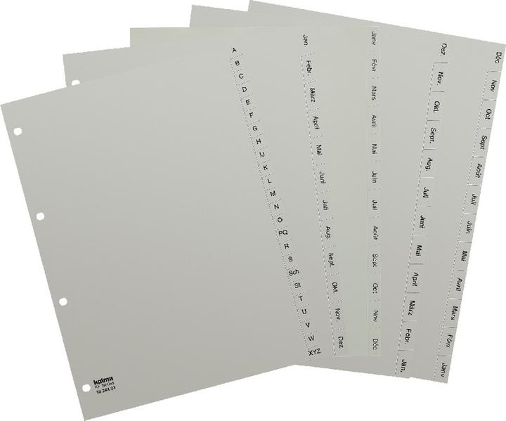 Produktbild Kolma Register A4 strong A-Z 24-teilig grau