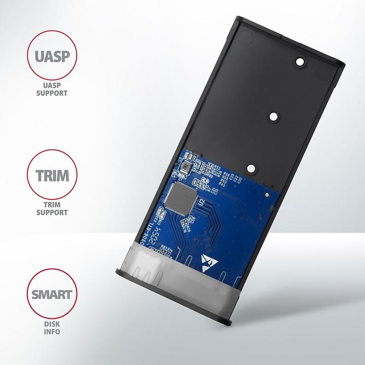 Produktbild Axagon EEM2-SG2 externes Gehäuse für M.2 SSDs USB-C 3.2 Gen 2 (M.2)