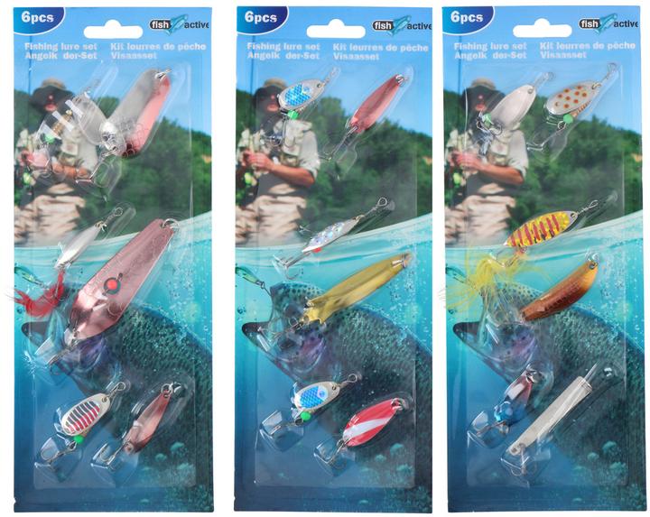 Fish active Fishing lure set 6pcs,3ass