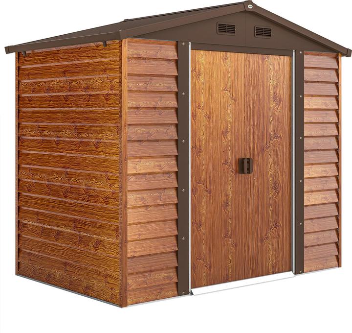 Produktbild Outsunny Geräteschuppen Stahl, Kunststoff Braun