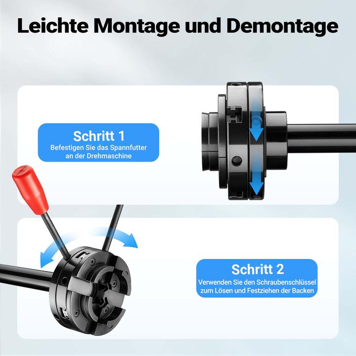 Produktbild Wiltec Ersatz Spannfutter Drechselbank Drechselfutter M33 x 3,5 Backenfutter