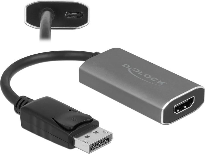 Actual product image Delock Adapter 8K 60Hz DisplayPort - HDMI-A (HDMI, 16 cm)