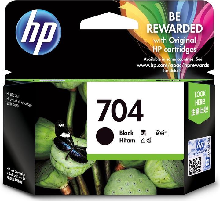 Actual product image HP 704 - Black - Original - Ink cartridge (FC)
