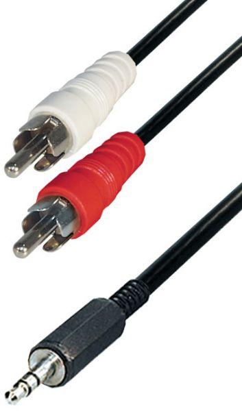 Produktbild Goobay 3.5 mm stereo Stecker > 2 x Cinch-Stecker (1.50 m, Cinch, 3.5mm Klinke (AUX))