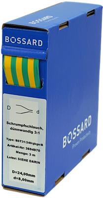 Produktbild Schrumpfschlauch-Box 24:8mm gelb/grün 3m (3 x)