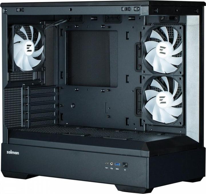 Produktbild Zalman GHE P30 V2 micro-ATX Geh??use Tempered Glass Panoramic View - Schwarz (mATX, Mini-ITX)