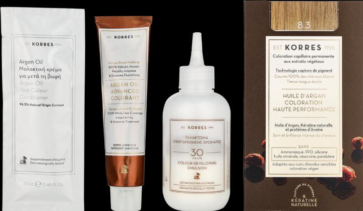 Image du produit Korres Colorant pour cheveux à l'huile d'argan (8.3 Blond miel)