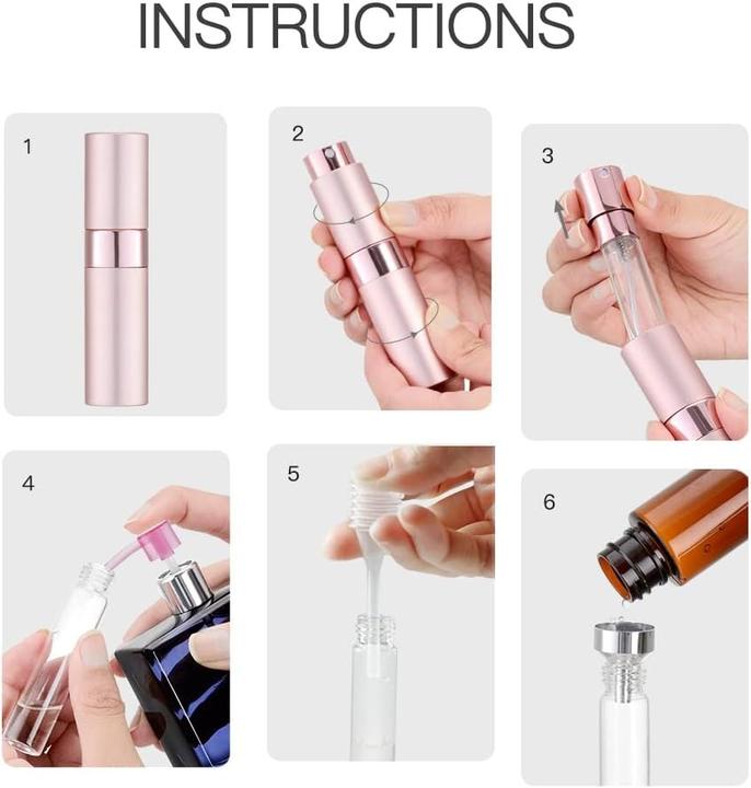 Actual product image Swissdetector Refillable perfume atomizer - Aluminium 8 ml rotating with hidden lid - Pink
