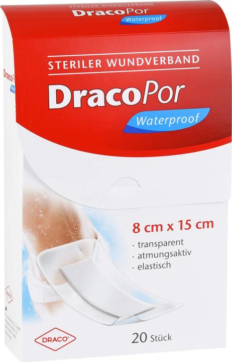 Actual product image Dracco DRACOPOR waterproof wound dressing 8x15 cm sterile, 20 pcs PFL (20 x)