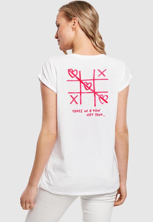 Actual product image Mister Tee MisterTee Three In A Row Ladies Extended Shoulder Tee - 194805 (S)