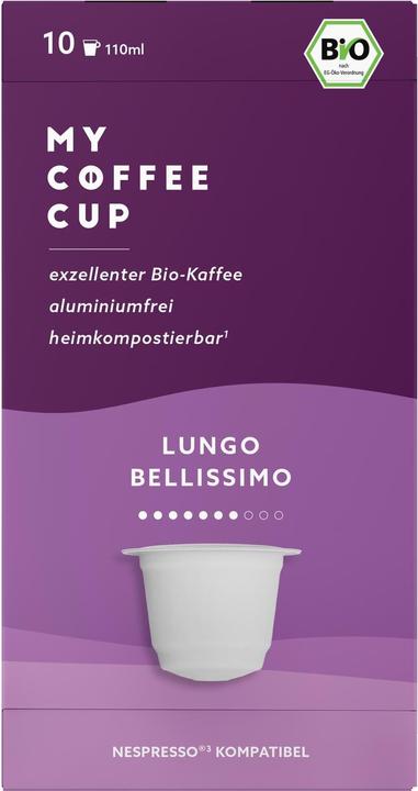 Produktbild My-Cups Kaffeekapseln Bio Lungo Bellissimo 10 Stück (10 x Port.)