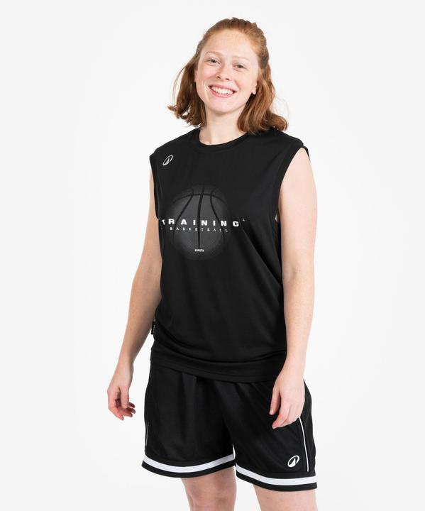 Actual product image Kipsta Damen/Herren Basketball Trikot ärmellos - Fast 500 schwarz (XS)