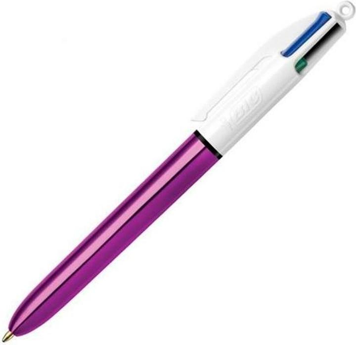 Actual product image Bic Pen Shine Silver White (12 pieces) (Lilac, 12 x)
