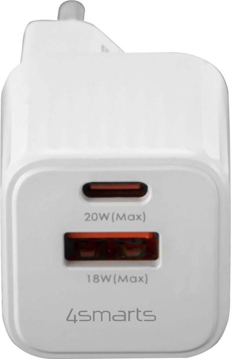 Immagine prodotto 4smarts Caricabatterie da rete VoltPlug Duos Mini PD 20W e cavo USB-C 1,5m bianco (20 W)
