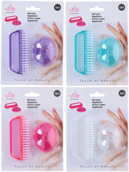Nail brush 4as 2pc