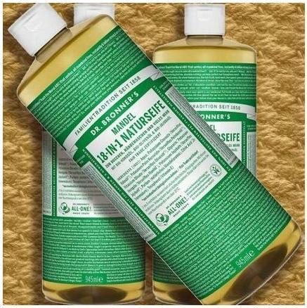 Actual product image Dr. Bronner's 18-IN-1 Almond (Liquid soap, 945 ml)