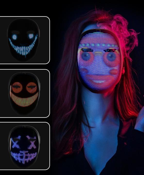 Actual product image Ueli Express App gesteuerte Party LED Bluetooth Maske