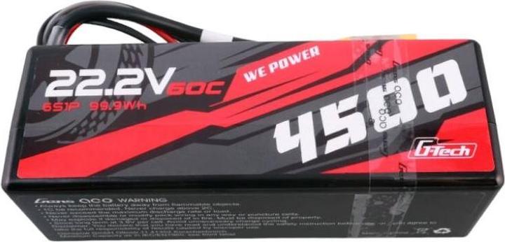 Gens Ace G-Tech 4500mAh 6S1P 22.2V 60C HardCase RC car Lipo Battery 14 (22.20 V, 4500 mAh)
