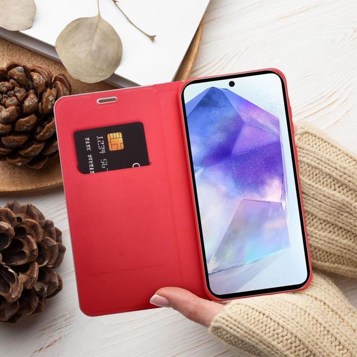 Produktbild OEM Book case LUNA Book Carbon for SAMSUNG A41 red (Samsung Galaxy A41)