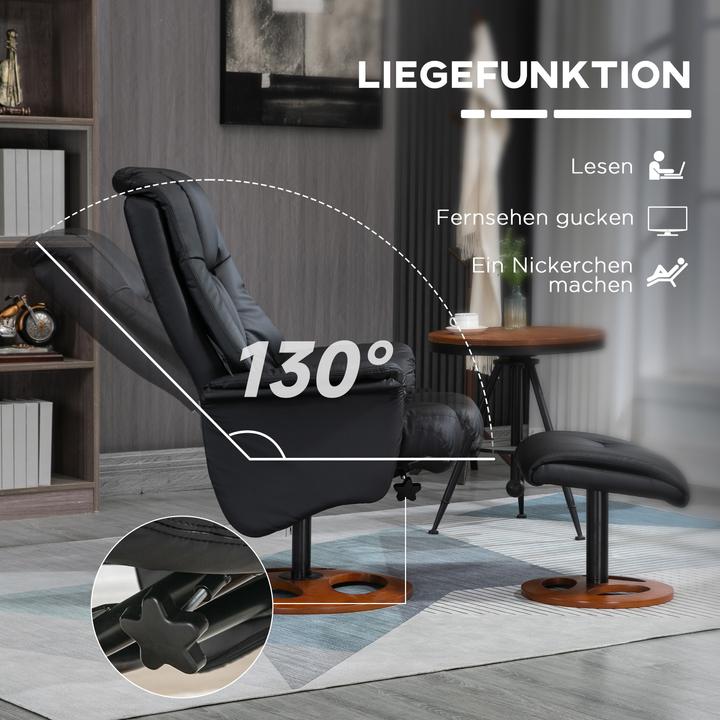 Actual product image Homcom Relaxing armchair with footstool